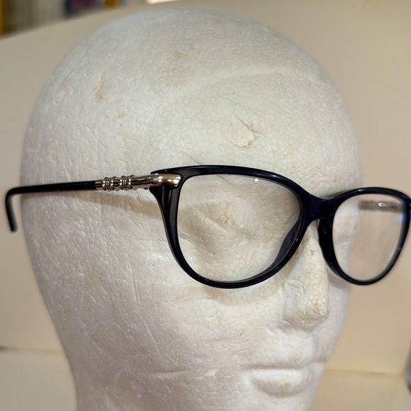 Burberry BE2107 3001 Black Rectangle Designer Eyeglasses 🤓 Black Cat-Eye Glasses - Picture 1 of 16